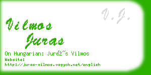 vilmos juras business card